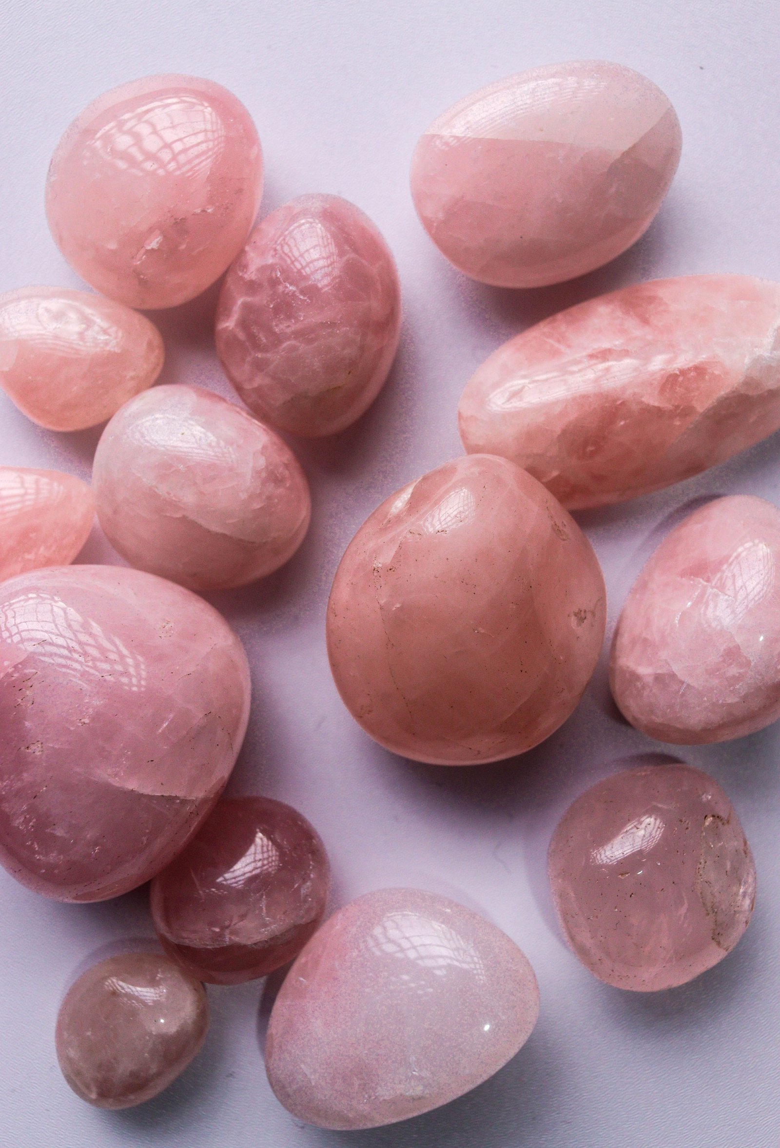 Quartz rose, rose pâle laiteux