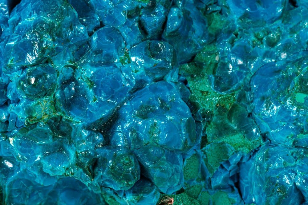 Chrysocolle, bleu-vert turquoise