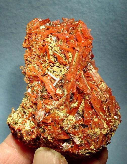 Crocoïte, chromate de plomb rouge-orangé
