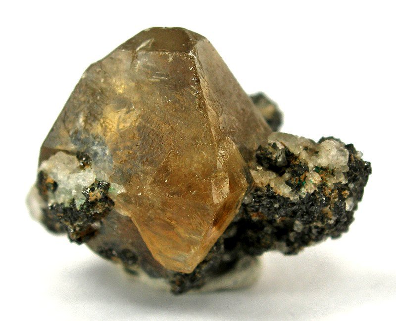 Scheelite, cristal orange-brun