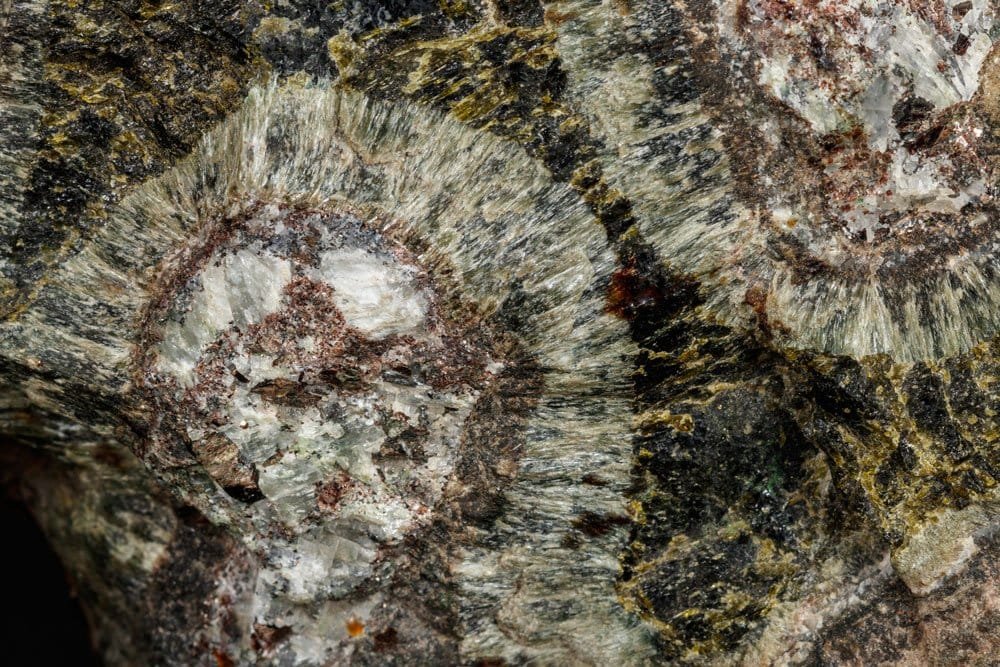 Diopside vert, cristaux