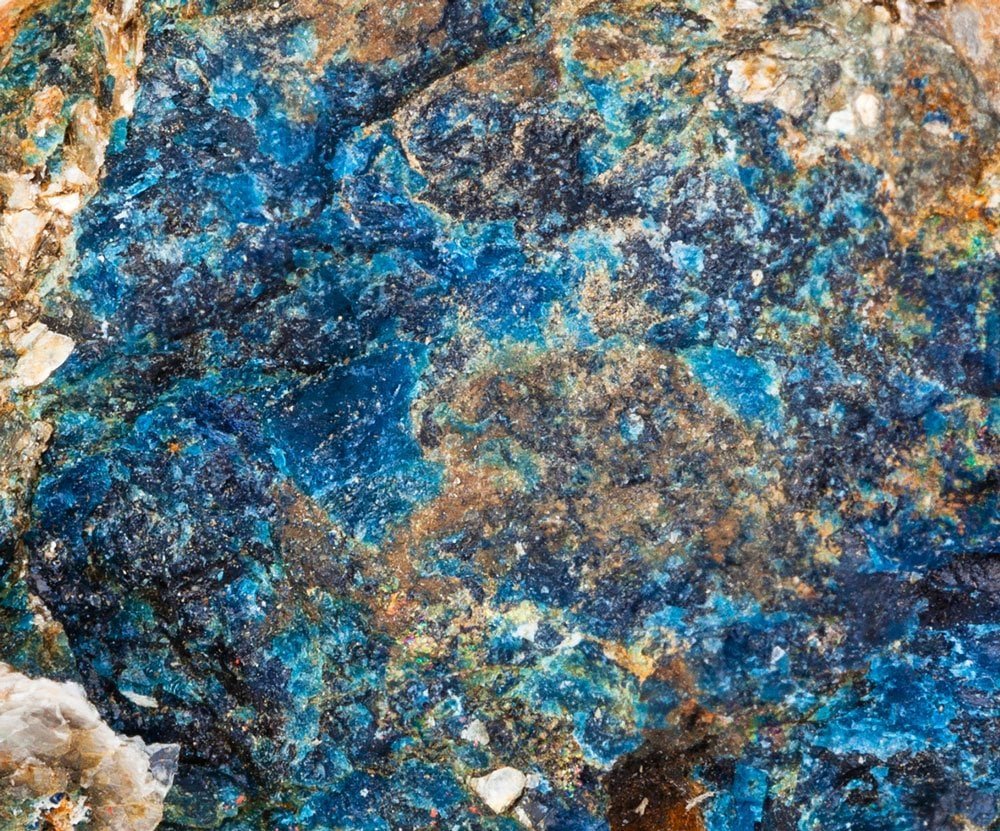 Lazulite bleu azur en cristaux