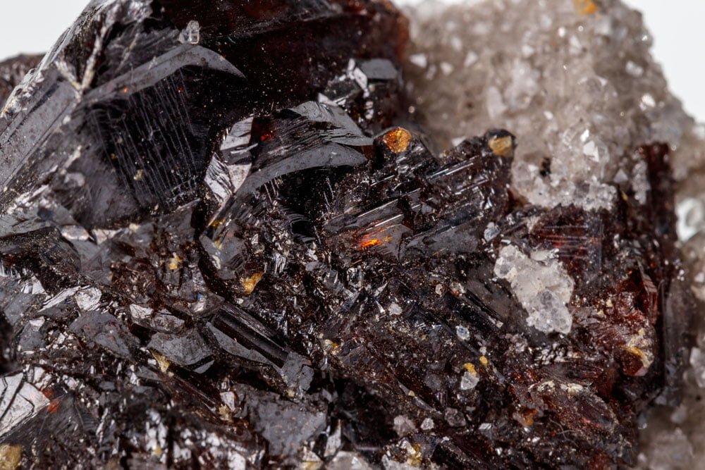 Sphalérite (blende), brun-miel
