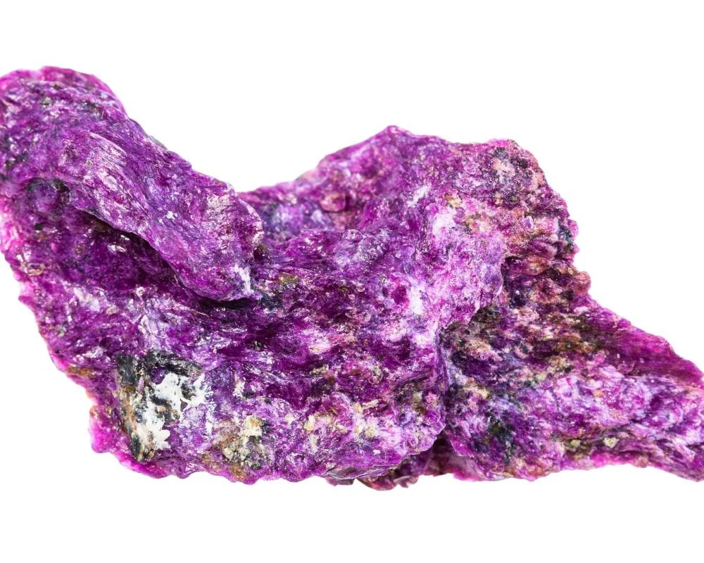 Stichtite rose lilas dans la serpentine verte