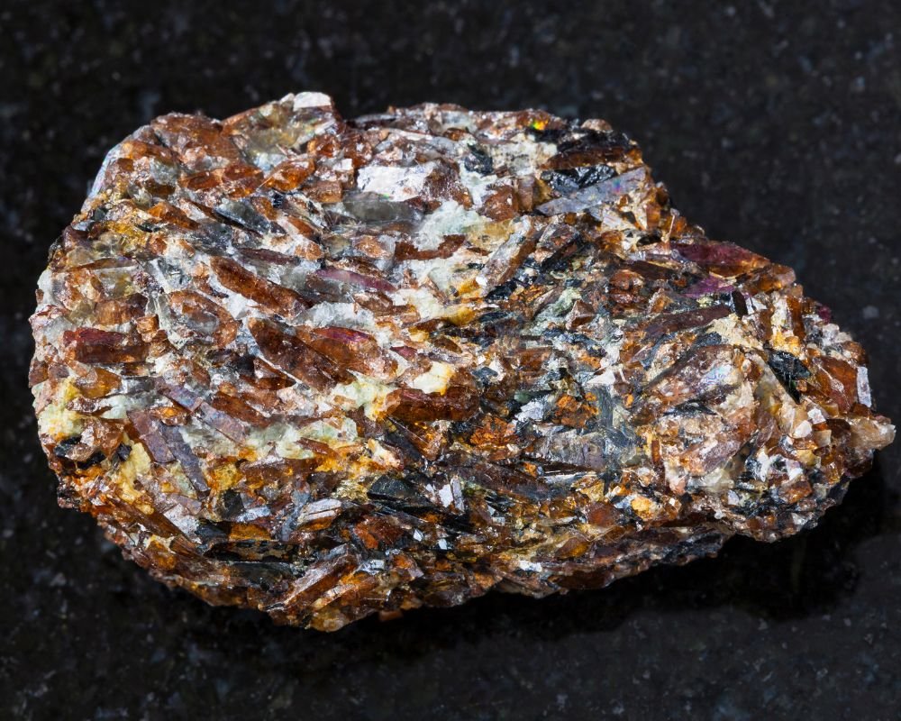 Titanite (sphène), jaune-vert