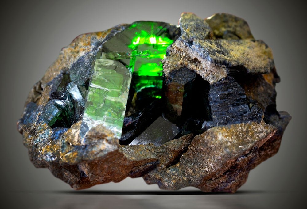 Vivianite, cristaux bleu profond